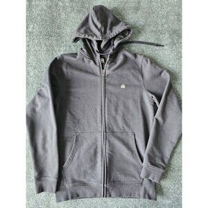 EUC Into The AM Full Zip Hoodie Dark Gray Stretch Sweatshirt Men’s Small